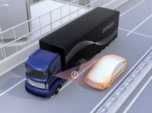 Blind Spots on a Tractor Trailer